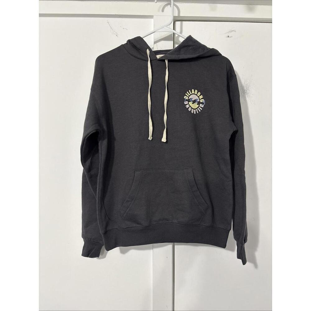 NWOT‎ Billabong Fleece Lined Charcoal Grey Graphic Hoodie Size XS